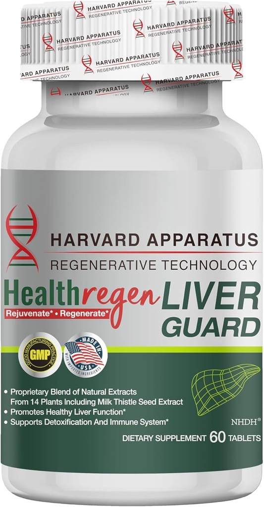 Harvard Apparatus Regenerative Liver Guard 180 Tablets - Liver Cleanse Detox & Repair, Fatty Liver Support Renew Supplement, 14+ Herbs with Silymarin Milk Thistle, Artichoke, Dandelion and More 2