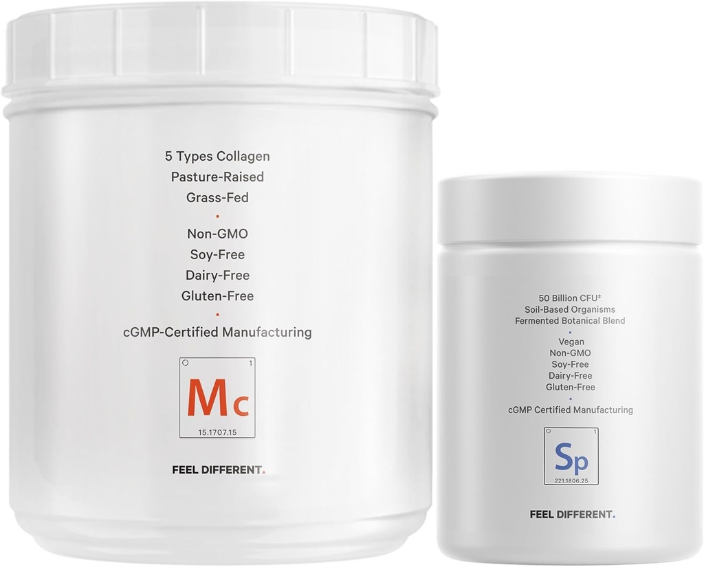 Codeage - Multi Collagen Protein + SBO Probiotics 50 Billion CFU Bundle 4