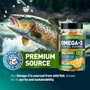 Omega 3 Fish Oil Gummies with EPA & DHA from Wild Fish - Triple Strength Omega 3 Fish Oil Gummy, Supports Healthy Heart, Brain & Immune System, Burpless & Natural - 60 Gummies, 30 Day Supply 5