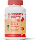 SmartyPants Kids Multivitamin Gummies: Omega 3 Fish Oil (EPA/DHA), Vitamin D3, C, Vitamin B12, B6, A, K & Zinc for Immune Support, Biotin, Gluten Free, Three Fruit Flavors, 90 Count (22 Day Supply) 2