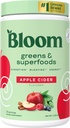 Bloom Nutrition Superfood Greens Powder, Digestive Enzymes with Probiotics and Prebiotics, Gut Health, Bloating Relief for Women, Chlorella, Green Juice Mix with Beet Root Powder, 25 SVG, Apple Cider 2