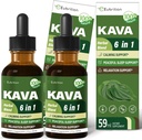 Kava Root Drops for Calming & Relaxing Support, Natural Calm & Sleep Supplements for Adults with Valerian, Chamomile Extract, High Bioavailability Liquid with Basil Promotes Relaxation. 4 oz 2
