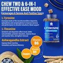 L Tyrosine Gummies 1100mg Mood Support Blend with Ashwagandha, L-Theanine, Vitamin B Complex B6, Folate B9, for Focus & Memory, Cognition & Brain Function, Energy Boost, Stress Support, Vegan 60Cts 4