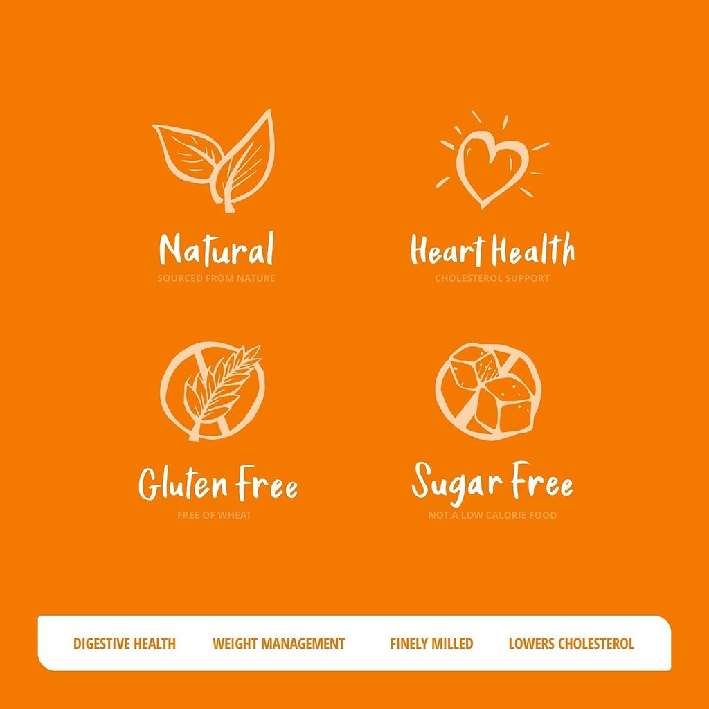 Sugar-Free Psyllium Husk Fiber Powder, Orange Flavored 19 oz 5
