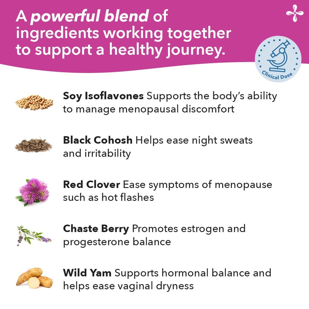LifeSeasons Pausitivi-T with Ageless Skincare - Menopause Supplement - Relief for Hot Flashes, Hormone Imbalance & Night Sweats - Nourishes Tissue - Sage, Chasteberry, Soy Isoflavones & Black Cohosh 5
