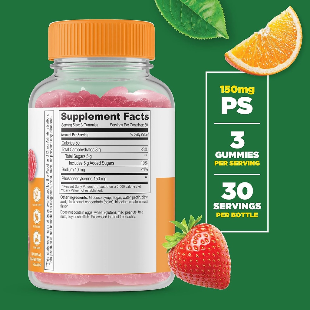 Lifeable Phosphatidylserine (PS) + Probiotic 2 Billion CFU, Gummies Bundle - Great Tasting, Vitamin Supplement, Gluten Free, GMO Free, Chewable Gummy 4