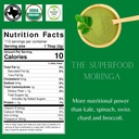 Organic Moringa Leaf Powder – USDA Certified Green Superfood | Natural Energy & Immune Support – Vegan, Non-GMO, Gluten-Free – Pure Raw Moringa for Smoothies, Teas, Cooking – 8oz Resealable Pouch 3