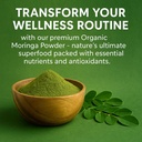 Organic Moringa Leaf Powder – USDA Certified Green Superfood | Natural Energy & Immune Support – Vegan, Non-GMO, Gluten-Free – Pure Raw Moringa for Smoothies, Teas, Cooking – 8oz Resealable Pouch 4