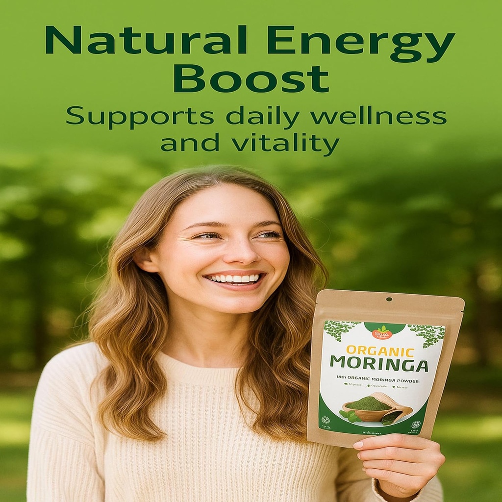 Organic Moringa Leaf Powder – USDA Certified Green Superfood | Natural Energy & Immune Support – Vegan, Non-GMO, Gluten-Free – Pure Raw Moringa for Smoothies, Teas, Cooking – 8oz Resealable Pouch 6