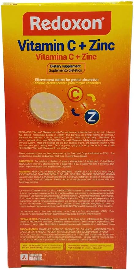 Redoxon Vitamin C Tablets | Orange Flavor, Effervescent Double Action Supplement of Vitamin C and Zinc for Immune System Support, Healthier Lifestyle, and More Energy; 3-Pack of 20 Tablets 4