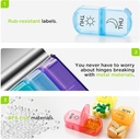 Zannaki Metal XL Weekly Pill Organizer 2 Times a Day, Large Travel Daily Pill Box 7 Day, Portable Week Twice Pill Holder Container, AM PM Pill Case for Medicine Vitamin Medication Supplement, Silver 5