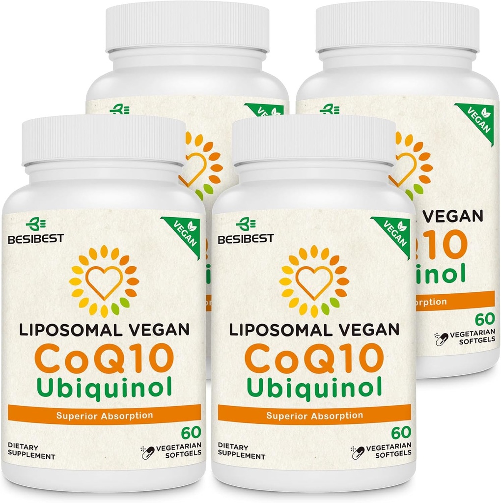 1000mg Liposomal CoQ10 Ubiquinol, 240 Vegan Softgels, High Absorption Ubiquinol CoQ10 Supplement, Active Antioxidant Form of Coenzyme Q10 for Heart Function & Energy Production 2