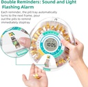 Betife Smart Automatic Pill Dispenser, 28 Compartments Electronic Pill Organizer for any dosage with Light/Sound Alarm, Bluetooth Medication Organizer, Locked Pill Box for Prescriptions and Supplement 5