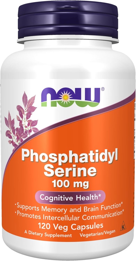 Now Supplements, Phosphatidyl Serine 100 mg, 120 Veg Capsules 2