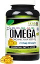 Natural Omega 3-6-9 Blend with DPA, EPA, DHA, ALA and GLA - Organic Flax Seed and Wild Caught Fish Oil - Over 2,800 Milligram Strength - Gluten Free - Made in The USA - 60 SoftGels (Pack of 2) 6