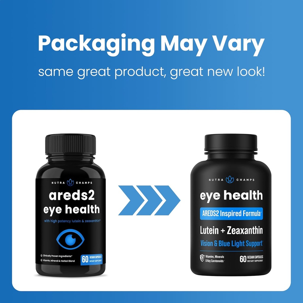 AREDS 2 Eye Vitamins | Lutein & Zeaxanthin Supplement | AREDS2 Plus Multivitamin Eye Health Supplement with Carotenoids, Bilberry Extract | Vitamins for Dry Eyes & Vision Health | 60 Vegan Capsules 4