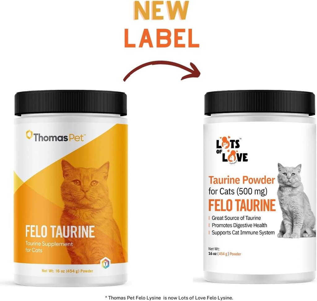 FELO Taurine - Taurine Supplement for Cats, Taurine for Cats, Taurine Powder for Cat - 16 Oz, Powder (Thomas Pet Earlier) 3