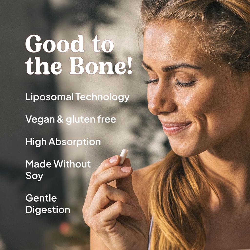 KAL Liposomal Vitamin K2 Supplement with MK7 100 mcg - High Absorption, Liposomal Technology - Advanced Bone Support - Vegan, Gluten Free, Made Without Soy, 30 Servings, 30 VegCaps 4