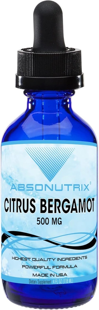 Absonutrix Citrus Bergamot Extract 500 mg, 4 Fl Oz Bottle, 200 Potent Servings, Easy-to-Consume Liquid Drops, Quick Absorption, Gluten-Free, Third-Party Tested, GMP-Certified, Non-GMO, Made in USA 2