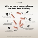 Beet Root Capsules Organic - All Natural with Vitamin C and Zinc - Supports Heart Health & Stamina, Non-GMO, 180 Vegetarian Capsules | Made in USA 5