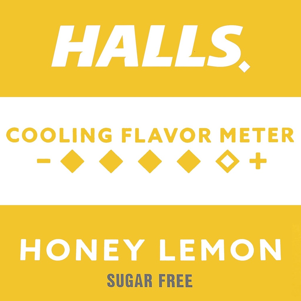 HALLS Relief Honey Lemon Sugar Free Cough Drops, 12 Bags of 25 Drops (300 Total Drops) 6