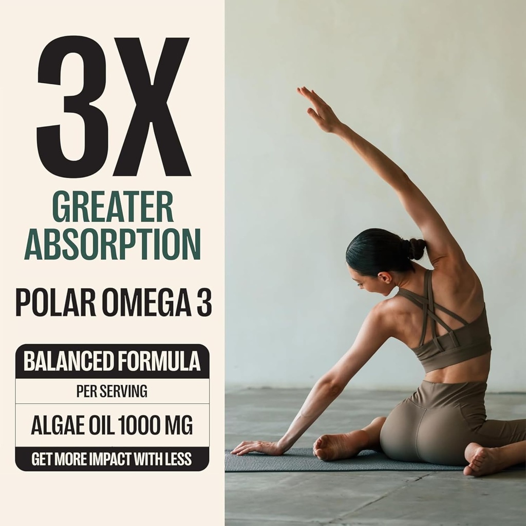 Orlo Omega 3 – Vegan Omega-3 Supplement (EPA & DHA) – Extra Strength Fish Oil & Krill Alternative from Algae Oil (120 Mini Burpless Softgels Kit) 6