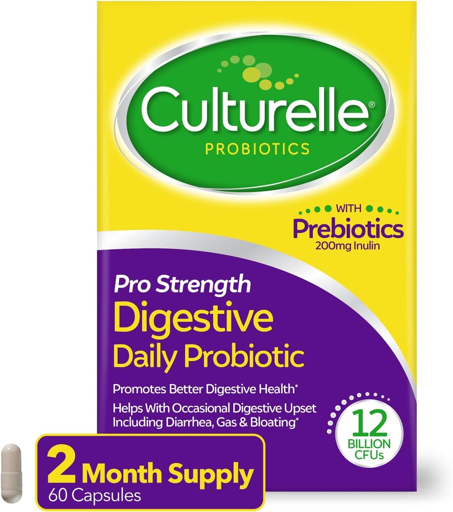 Culturelle Pro Strength Daily Probiotic Capsules, 60 Count Daily Probiotic Gummies for Women & Men, Berry Flavor, 52 Count 3