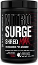 Jacked Factory Nitrosurge Shred Max Preworkout - High-Performance Thermogenic Pre Workout Powder for Men and Women with L Citrulline, Acetyl L Carnitine, Organic Caffeine - 40 Servings, Cherry Bomb 2