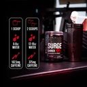 Jacked Factory Nitrosurge Shred Max Preworkout - High-Performance Thermogenic Pre Workout Powder for Men and Women with L Citrulline, Acetyl L Carnitine, Organic Caffeine - 40 Servings, Cherry Bomb 4
