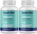 BESTVITE Melatonin 6mg (240 Vegetarian Capsules) (120 x 2) - No Stearates - Vegan - Non GMO - Gluten Free 2