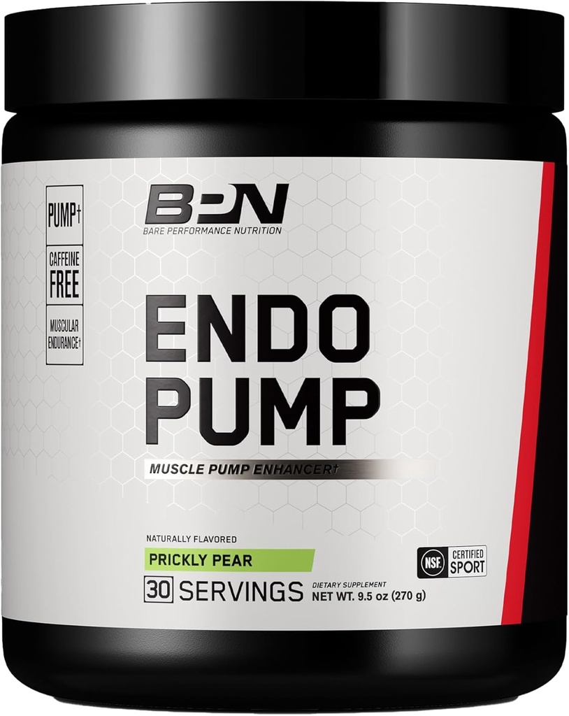 BARE PERFORMANCE NUTRITION BPN Endo Pump Pre-Workout Muscle Pump Enhancer, Increased Blood Flow/Oxygen Transport to Muscles, Prickly Pear 2