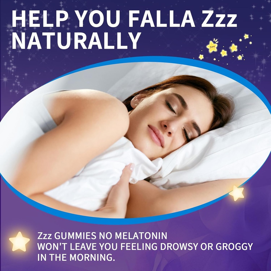 GABA Gummies Supplement for Nighttime Relaxation: Calm Support with L-Theanine, 5-HTP, Vitamin D3, B12 & Ashwagandha - Stress Relief, Brain Support & Mood Balance 60 Gummies 30 Day Supply 6