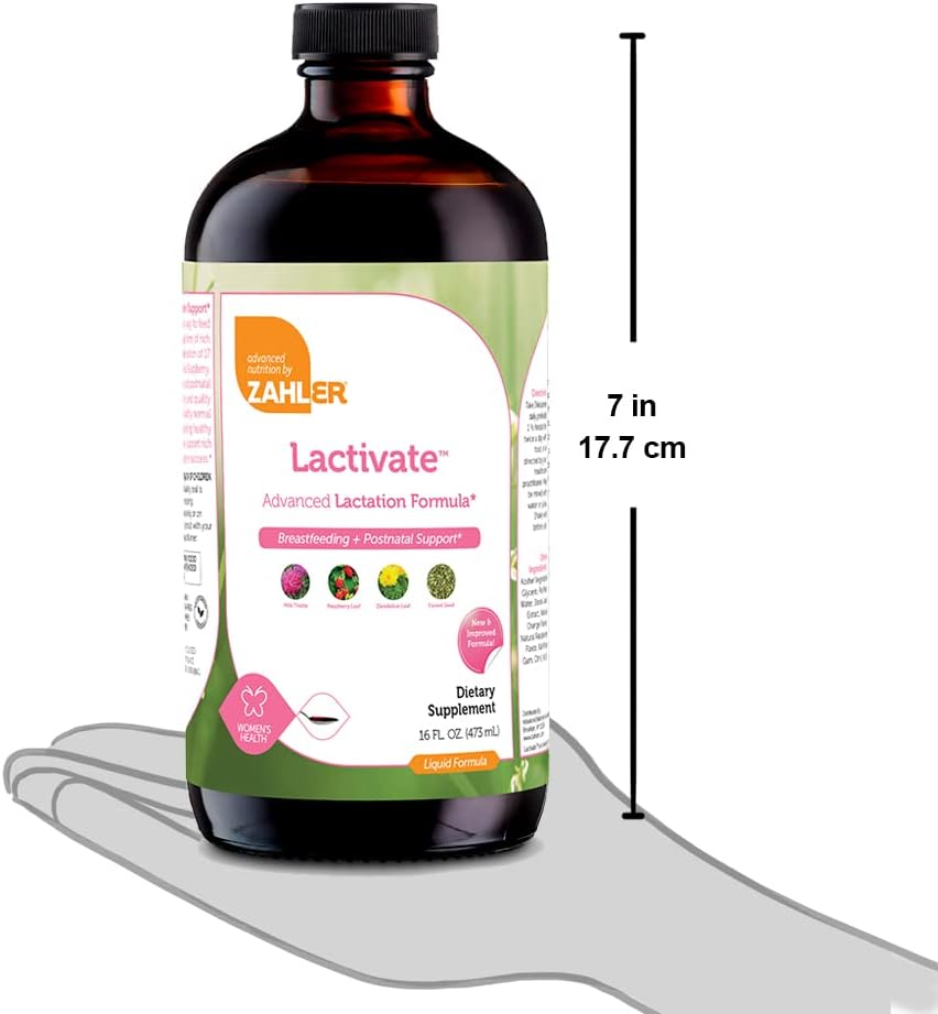 Zahler Lactivate, Lactation Support Supplement to Increase Mothers Milk Quality and Quantity, All Natural Breastfeeding Liquid Formula Containing Fenugreek, Certified Kosher Postnatal Vitamin, 16oz 5