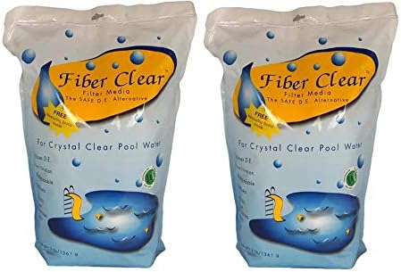 Fiber Clear 9 oz 2 Pack 4009DC Cellulose Filter Media D.E. Alternative for Swimming Pools 2
