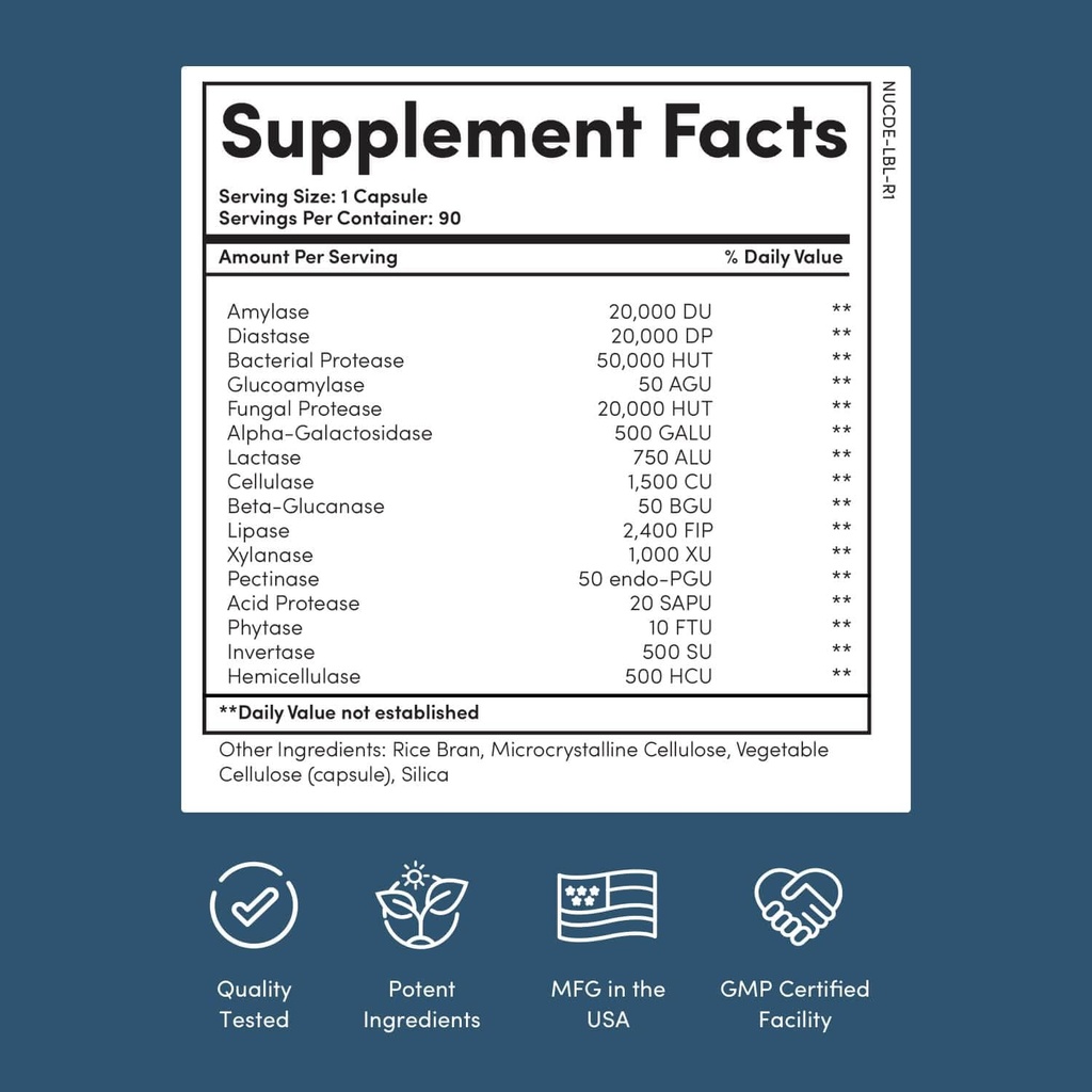 Nucific Digestive Enzyme Supplement to Support Digestion and Nutrient Bioavailability, 90 Count 3