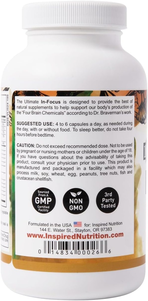 in-Focus - Supports Mental Clarity - No Caffeine - 180 Capsules 4
