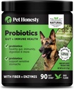 Pet Honesty Probiotics for Dogs for Occasional Diarrhea & Bowel Support, Digestive Enzymes with Prebiotics for Gut Health for Dogs, Immunity Health & Itch Relief (Duck 90 ct) 2