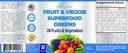 Fruit and Veggie Superfood Greens - 28 Fruits and Vegetables incl. Alfalfa, Barley Grass, Spirulina, Beet Root, Tart Cherry, Concentrated Natural Antioxidants- 60 Tablets 6