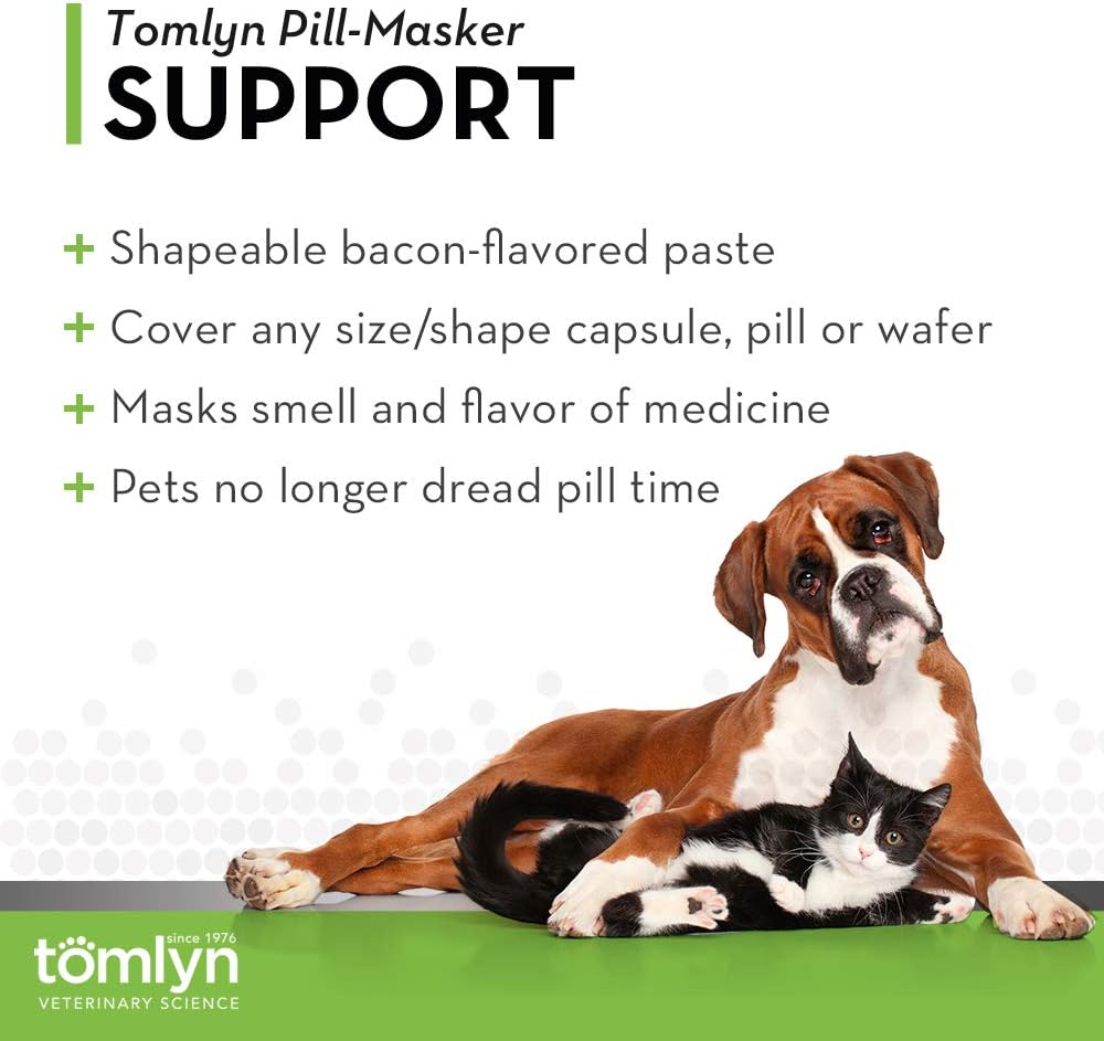 TOMLYN Pill-Masker Original Bacon-Flavored Paste for Dogs & Cats, 4oz 3