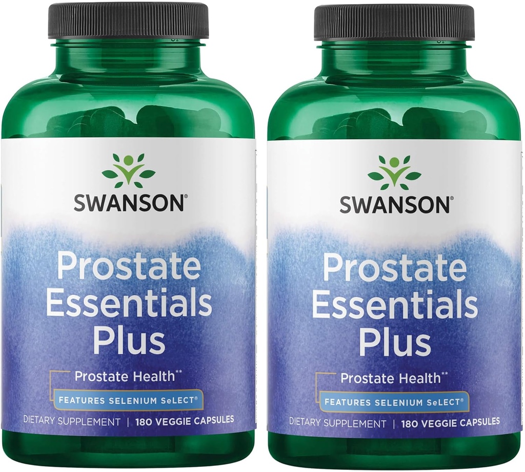 Swanson Prostate Plus - Natural Supplement for Men Promoting Healthy Urinary Tract Flow & Frequency - Supporting Overall Prostate Health - (180 Veggie Capsules) 2 Pack 2