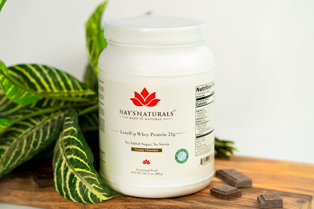 Hay's Naturals LevelUp Whey Protein Powder - 21g Protein - No Added Sugar, Creamy Chocolate Flavor, Build Muscle and Recover Faster with Protein 6