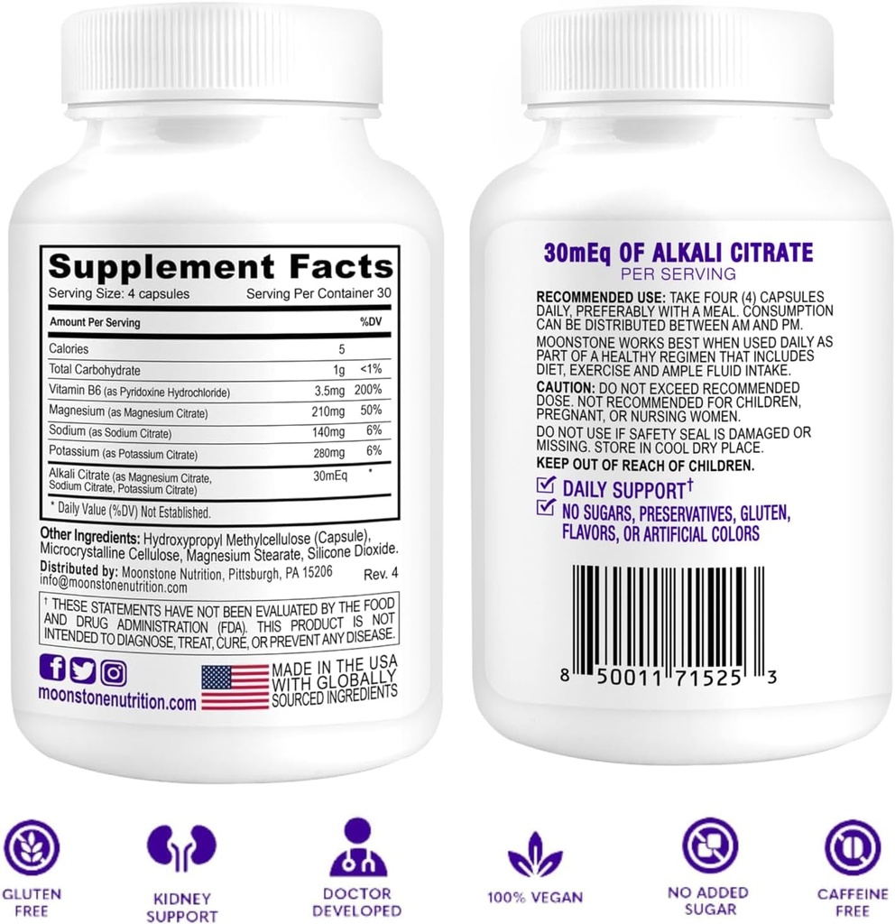 Stone Stopper Capsules, Kidney Stone Prevention, Calcium Oxalate Protector, Alkali Citrate Support Supplement, Developed by Urologists to Support Kidney Health, 6 Month Supply 4
