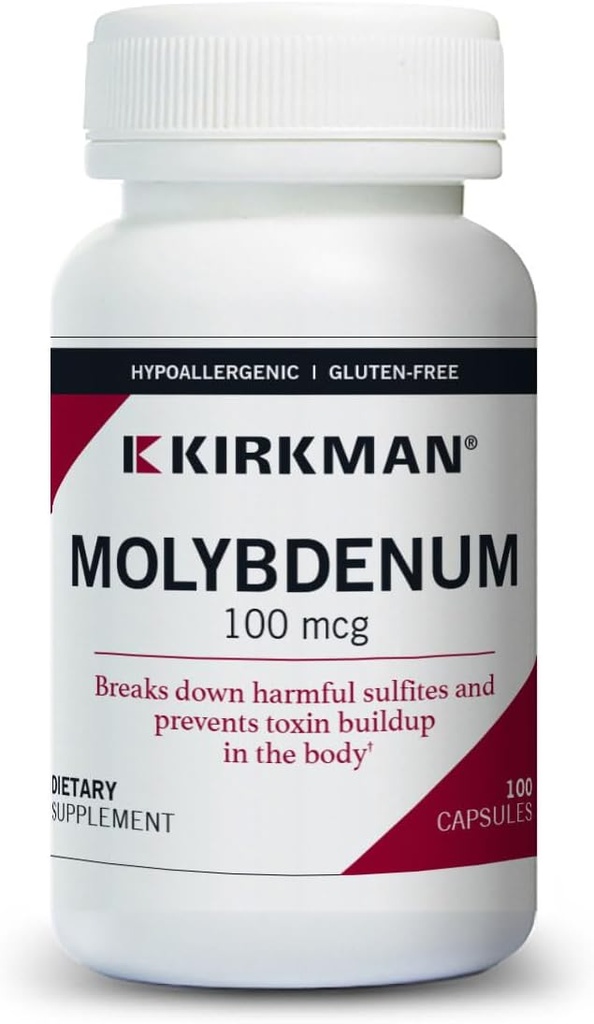 Kirkman - Molybdenum 100 mcg - 100 Capsules - Essential Minerals - Breaks Down Sulfites & Toxins - Hypoallergenic 2