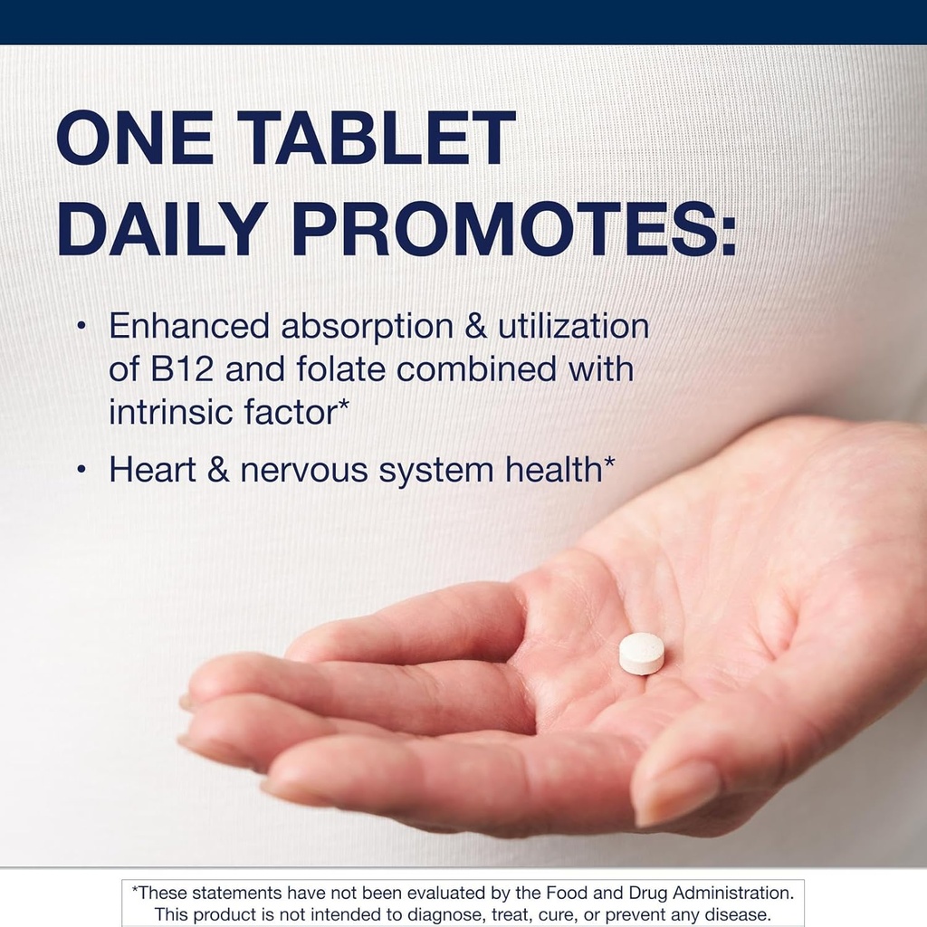 Metagenics Intrinsi Vitamin B12-Folate - with Methylcobalamin, L-5-MTHF & Intrinsic Factor - Supports Energy Metabolism, Nervous System & Heart Health - Non-GMO & Gluten-Free - 180 Tablets 3