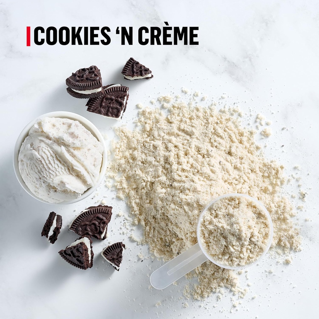 Muscle Milk Genuine Protein Powder, Cookies 'N Crème, 1.93 Pounds, 13 Servings, 32g Protein, 3g Sugar, Calcium, Vitamins A, C & D, NSF Certified for Sport, Energizing Snack, Packaging May Vary 4