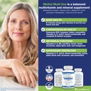 Power By Naturals Methyl Multi One – Iron-Free Methylated Multivitamin for Men & Women with B12 Methylcobalamin, P5P, Folate (5-MTHF), CoQ10 & Zinc for Energy & MTHFR Support, 60 Capsules (2-PK) 6