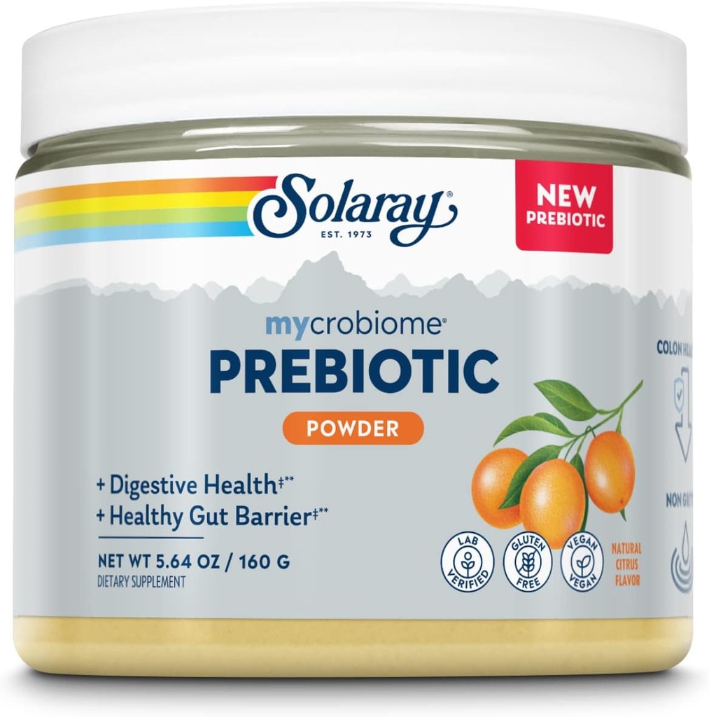 SOLARAY Mycrobiome Prebiotic Powder, Prebiotics for Women and Men, Digestive Nutritional Supplements for Colon and Gut Health, Easy-to-Mix, Non-Bloating Formula, Citrus Flavor, 20 Servings, 5.64 OZ 2