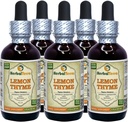 Lemon Thyme (Thymus x Citriodorus) Glycerite, Organic Dried Herb Alcohol-Free Liquid Extract (Brand Name: HerbalTerra, Proudly Made in USA) 4 fl.oz (120 ml) 4