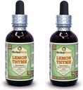Lemon Thyme (Thymus x Citriodorus) Glycerite, Organic Dried Herb Alcohol-Free Liquid Extract (Brand Name: HerbalTerra, Proudly Made in USA) 4 fl.oz (120 ml) 5