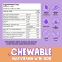 NovaFerrum Yummo | Kids Chewable Multivitamin with Iron | 18mg of Iron | Sugar Free | 90 Servings |Fruit Flavor |Immune Support 4